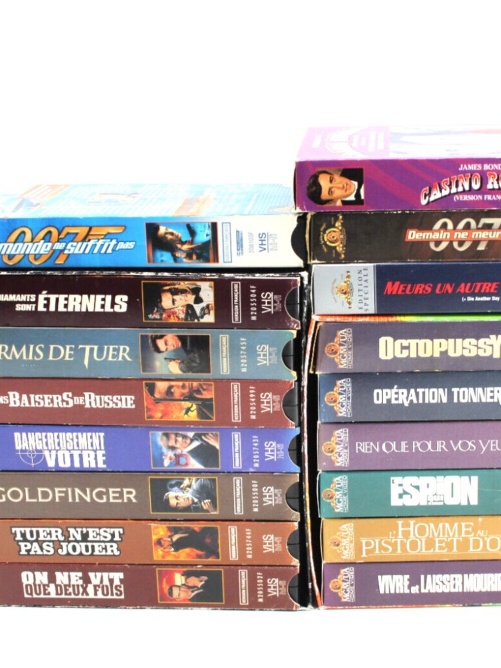 Lot De 18 James Bond 007 Films (VHS)(French) Tested